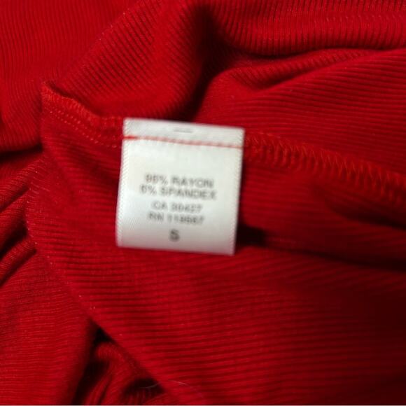 Rachel Pally Maxi Dress Womens Size S Red Stretch Ribbed Knit Designer Flowy - Picture 7 of 11
